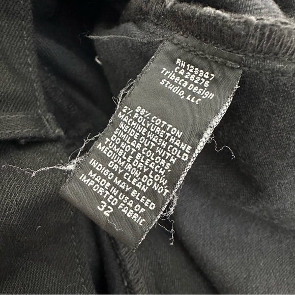 NWT NILI LOTAN Shon Jeans Denim in Black SZ 32 - Picture 7 of 7